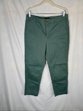 J. Crew Straight Leg Green Cotton Chinos